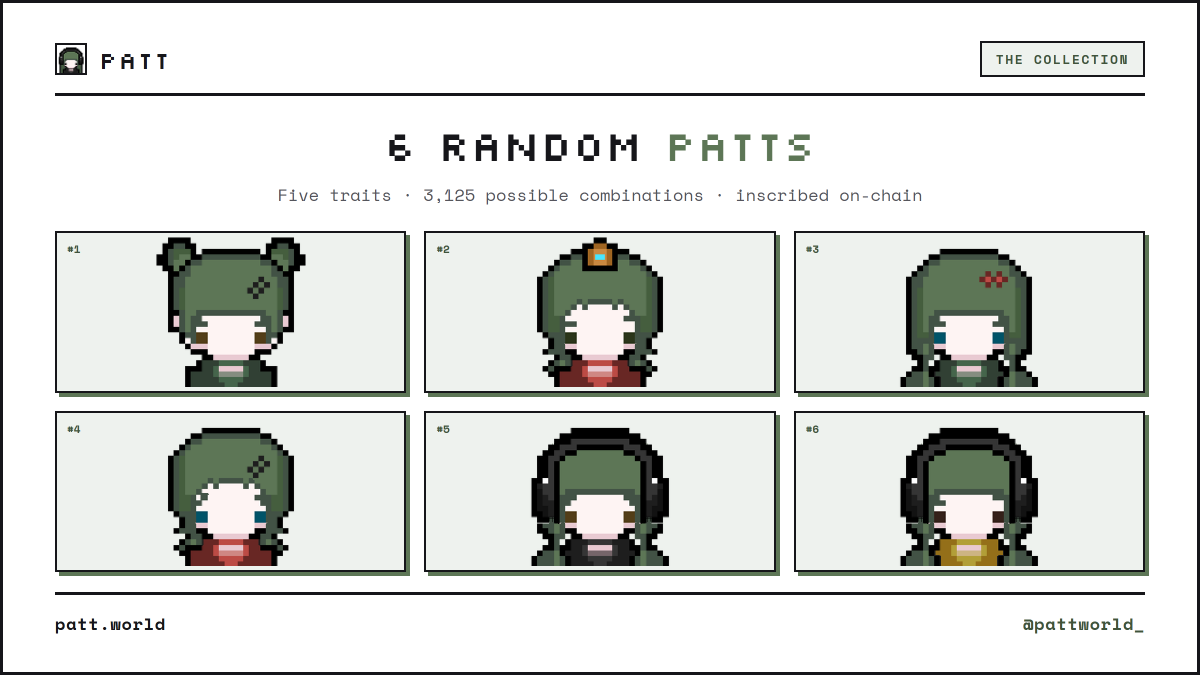 pattworld_'s tweet photo. 6 random patts. https://t.co/Ju3zmJ7KtD