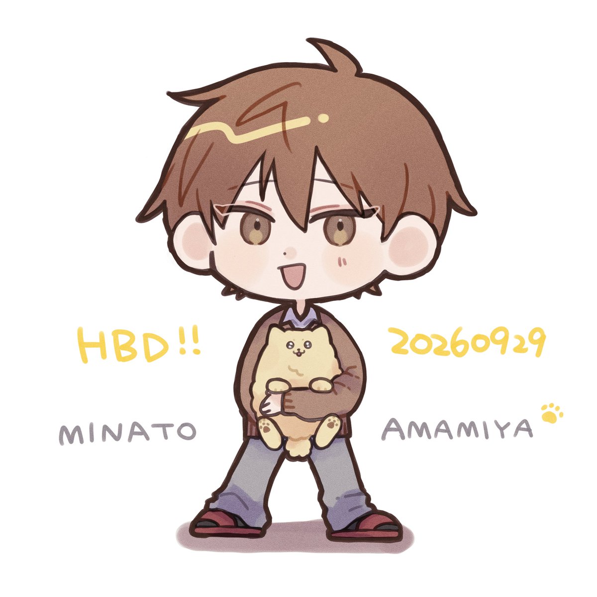 osaki_ni_'s tweet photo. おめでと☔️🦊🍳 #雨宮湊生誕祭2026 https://t.co/FH4YHavWJ0