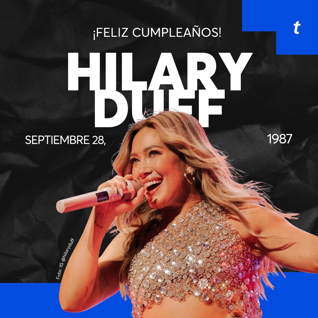 Ticketmaster_Me's tweet photo. Hay artistas que se convierten en parte del soundtrack de toda una generación y @HilaryDuff definitivamente es una de ellas 📺💿✨
¡Feliz cumpleaños! 🎂

¿Qué canción suya relacionas inmediatamente con tu adolescencia? 👇 https://t.co/f3WerXzDvb