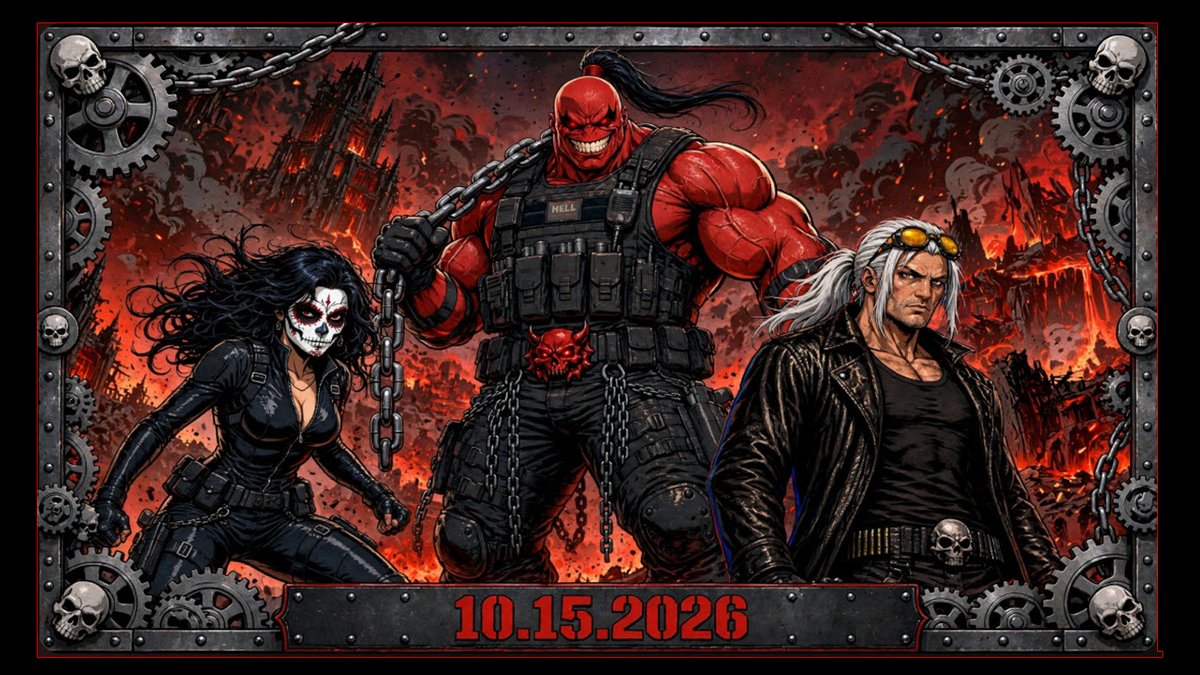 HELLSQUADINC's tweet photo. THE HELL SQUAD INC.
10.15.2026 https://t.co/xZ8WIUQ4uM