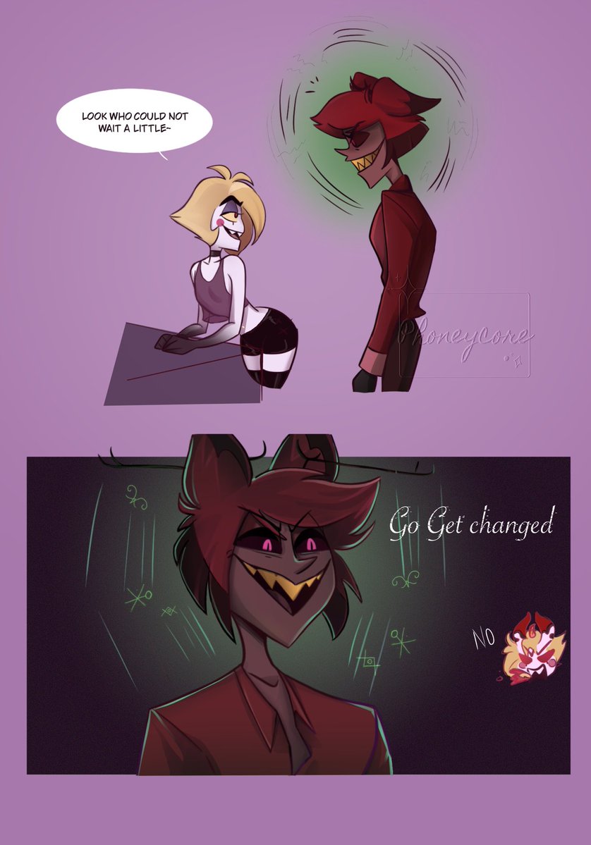 _pielemon's tweet photo. For once, he’s actually getting dressed instead of staying in his pajamas all dayXD

And of course, Alastor has to be absolutely insufferable… Lucifer literally spent the ENTIRE morning getting ready for their lunch! (And got distracted) 💀✨

#hazbinhotel #radioapple https://t.co/Nuj1w6zSyR