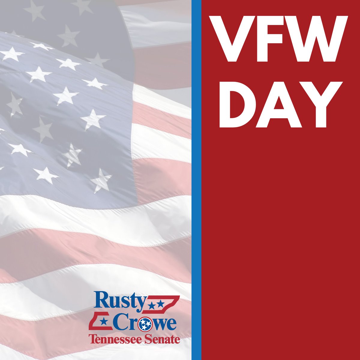 RustyCroweTN's tweet photo. The Veterans of Foreign Wars has given a voice to those who defended our freedom on foreign soil. Today we honor that legacy and the ongoing work VFW members do to support veterans and their families. https://t.co/cO3soGiuB2