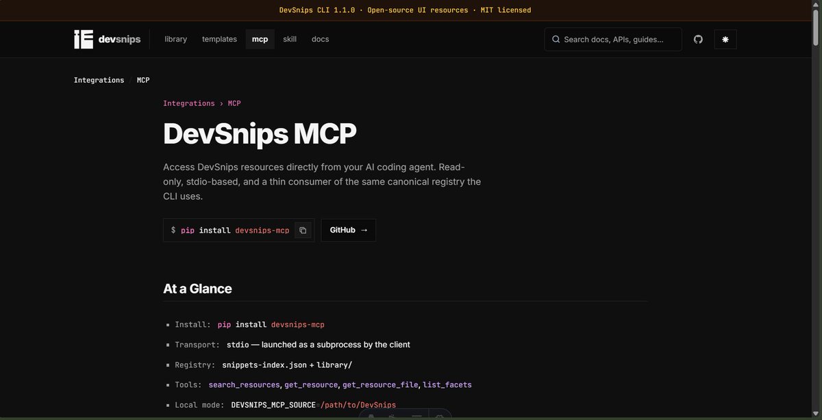 _sarthak_buddy's tweet photo. Today was day 53 of building devsnips
> Skills page is finally shipped
> Mcp page is also pushed
53 days in. Still building.
#day36 #buildinpublic #DevSnips https://t.co/QlawCFf6nS