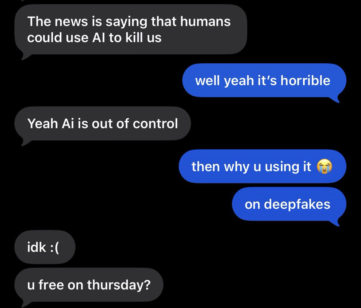 justagrrr's tweet photo. genuinely one of the slowest conversations i’ve ever had like https://t.co/gG7hxbHQPs