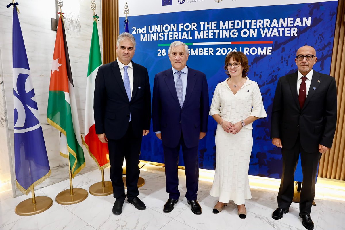 UfMSecretariat's tweet photo. #HappeningNow in Rome: the 2nd UfM Ministerial Meeting on Water, bringing together Water Ministers from the 43 Union for the Mediterranean Member States. The focus: strengthening regional cooperation, water security, resilience, investment and innovation across the Mediterranean. 
#UfM4Water

https://t.co/Ht5pzWAK5n

@ItalyMFA @Antonio_Tajani @JessikaRoswall @EU_ENV @mwigovjo @GPichetto @MASE_IT
