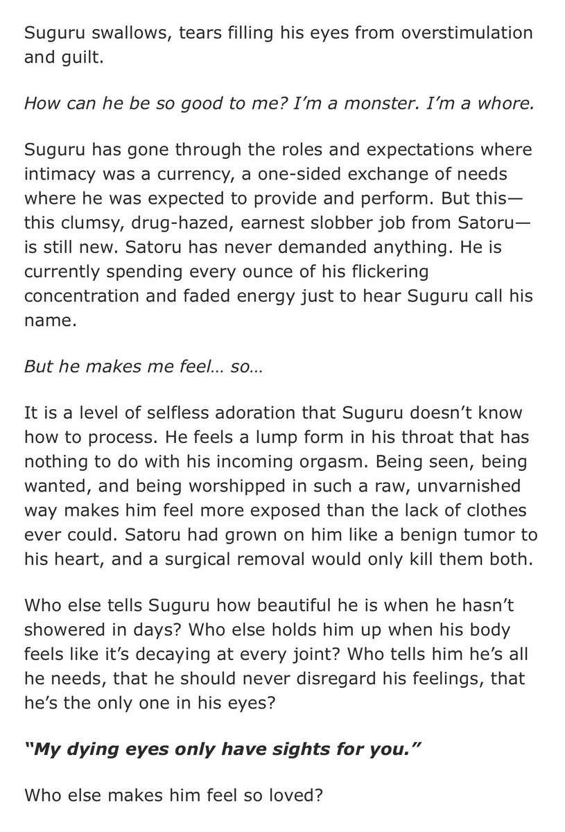 sugarduckz's tweet photo. #五夏 #goge

Landslide
Chapter 16: Before Dawn ☔️🐈‍⬛

✩ 8.6k/162k
✩ Sexual content

🔗 https://t.co/qk8krNd69F https://t.co/1SCz7iZZ0W