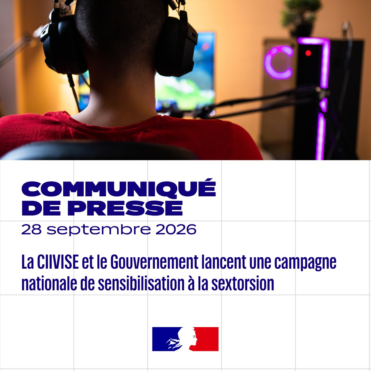 Solidarite_gouv's tweet photo. #Communiqué 🗞️| La CIIVISE et le Gouvernement lancent une campagne nationale de sensibilisation à la sextorsion

En 2024, les cas de sextorsion pris en charge par le n°3018 ont augmenté de 74 %. Une forme de chantage qui touche particulièrement les mineurs, et notamment les filles et les garçons âgés de 11 à 17 ans.

Face à l’ampleur du phénomène, la Commission indépendante sur l’inceste et les violences sexuelles faites aux enfants (CIIVISE) et le Ministère de la Santé , des Familles, de l’Autonomie et des Personnes handicapées déploient une campagne 100 % digitale, ancrée dans l’environnement quotidien des jeunes, pour les aider à mieux identifier, connaître et nommer cette forme de cyberviolence sexuelle, mais aussi à savoir comment réagir lorsqu’ils y sont confrontés, qu’ils soient victimes ou témoins, en parlant à un adulte ou en contactant le 3018 (gratuit et confidentiel).

Pour lire le communiqué de presse : https://t.co/axivMVWjRA

@Sante_Gouv 
@CIIVISE_contact