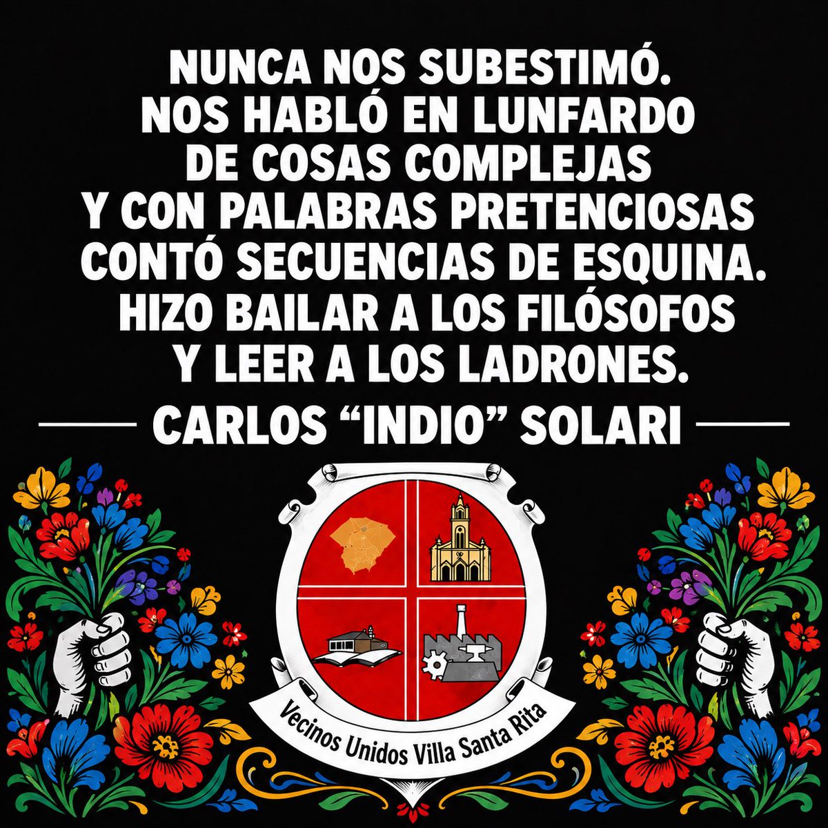FrancoMTascon's tweet photo. Habló de la calle, de sus heridas, de sus sueños y de quienes muchas veces no tienen voz. Su poesía sigue caminando entre nosotros.
#IndioSolari #CarlosSolari #RockArgentino #CulturaPopular #PoesíaDeBarrio https://t.co/4ZlKylcFQU