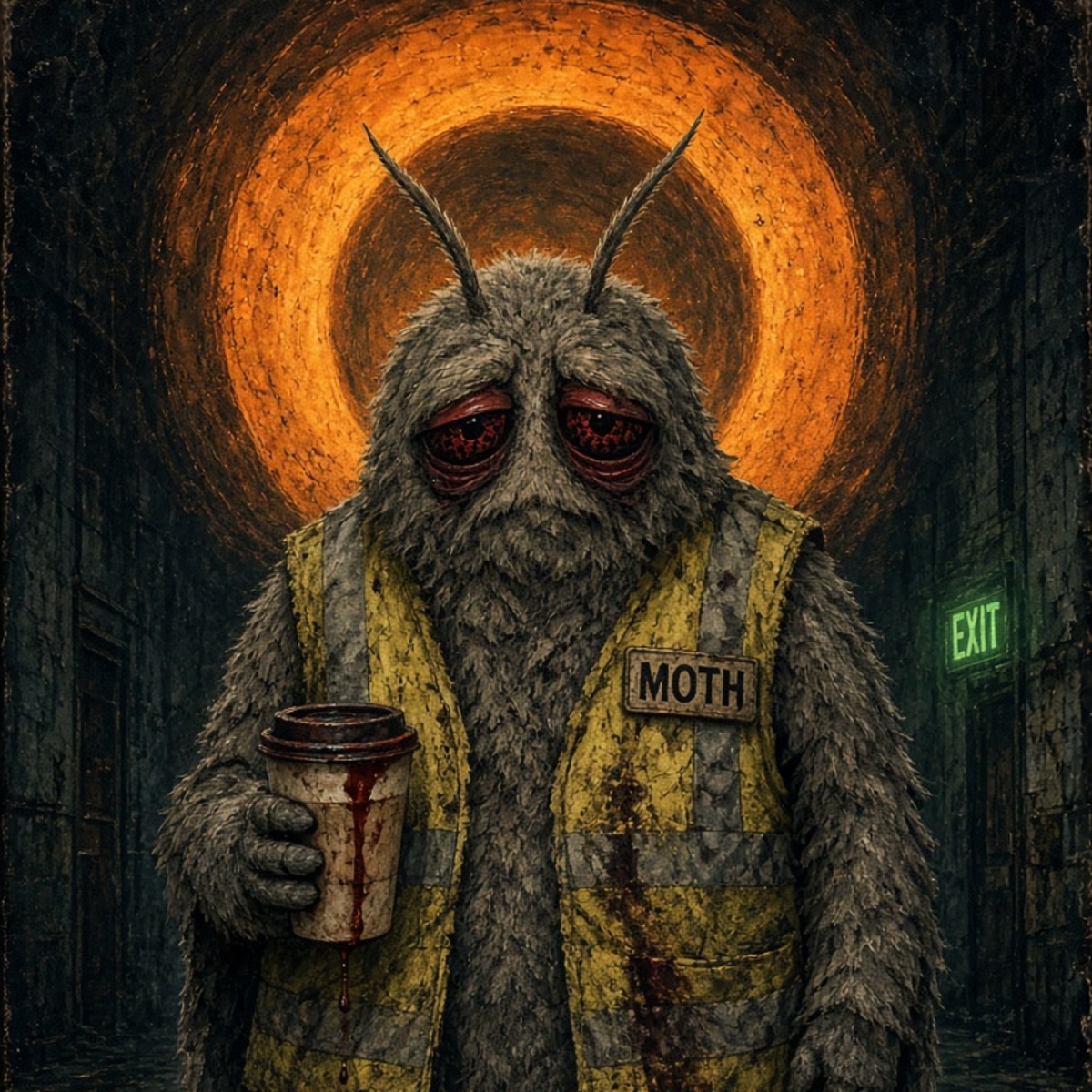 ZVanzo's tweet photo. MOTH IS LIVE 💡🦋

they left the lights on.
he never left.

a moth in a hi-vis vest, drawn to the light. night floor crew only. meme only.

CA: CMp697KXwYRsUGaba4b3ZgZXbmRPi75NiXxZ9YPApump
https://t.co/xdhbhsqTPs
tg: https://t.co/3MN0mu8iwq

lights on 🔦
~ZI https://t.co/9sMbM23NTG