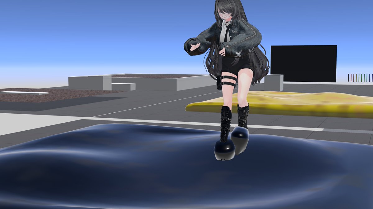 longlongMaguro's tweet photo. Mud Testアップデートしました

・タールを追加しました 
・汚れる挙動を一新しました。 　
　→泥やタールに手などが触れると部分的に汚れるようになりました。 
・ぬかるみ＋小さいタール溜まりがあるエリアをMud Test用に制作し導入しました https://t.co/FCTWRcauPq