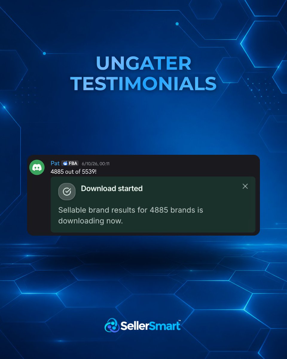 SellerSmartCo's tweet photo. We were the first to create a fully compliant tool that uses an authorised connection to your Amazon Seller account to auto-ungate you in up to 10,000 brands 🔥 The success we've seen so far has been CRAZY! Working well on all seller accounts, from beginners to advanced. How many scans did you get? 👀