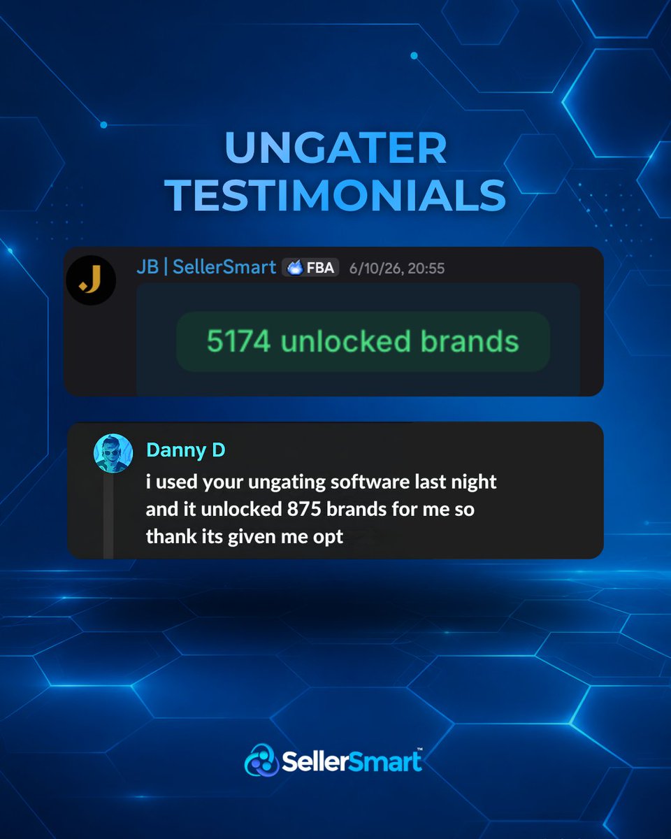 SellerSmartCo's tweet photo. We were the first to create a fully compliant tool that uses an authorised connection to your Amazon Seller account to auto-ungate you in up to 10,000 brands 🔥 The success we've seen so far has been CRAZY! Working well on all seller accounts, from beginners to advanced. How many scans did you get? 👀