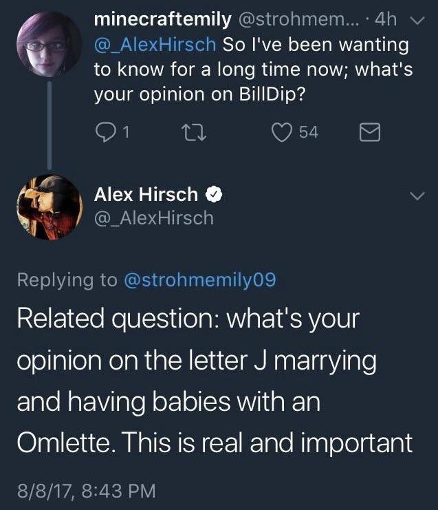 Popstarian64's tweet photo. Alex Antiship DNI Hirsch 👏

I find it amusing that antis believe Alex making a joke on his website puts him on their side; he is literally against you guys for harassing people over fiction, characters, and ships. https://t.co/fO6GU8wRUU
