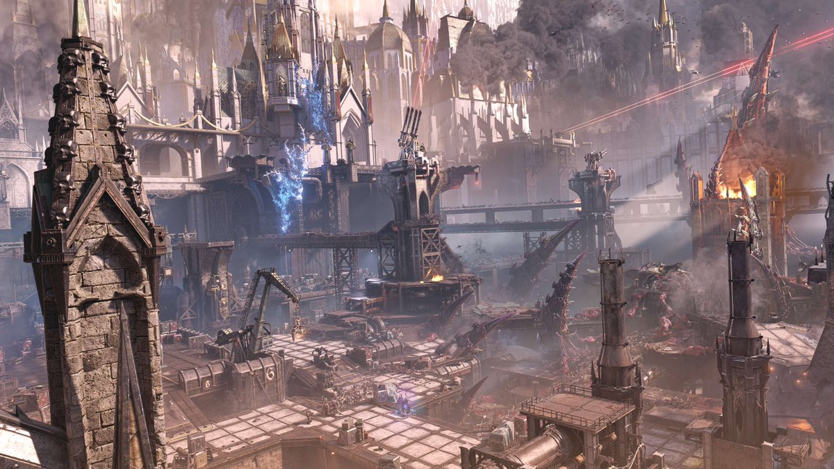 Focus_entmt's tweet photo. Thirsty for blood? 💀

Fight alongside Chaos forces in the new Chaos Siege Mode of Space Marine 2, available for free on October 1st. Are you ready? 🔥 https://t.co/zeanSzdyTz