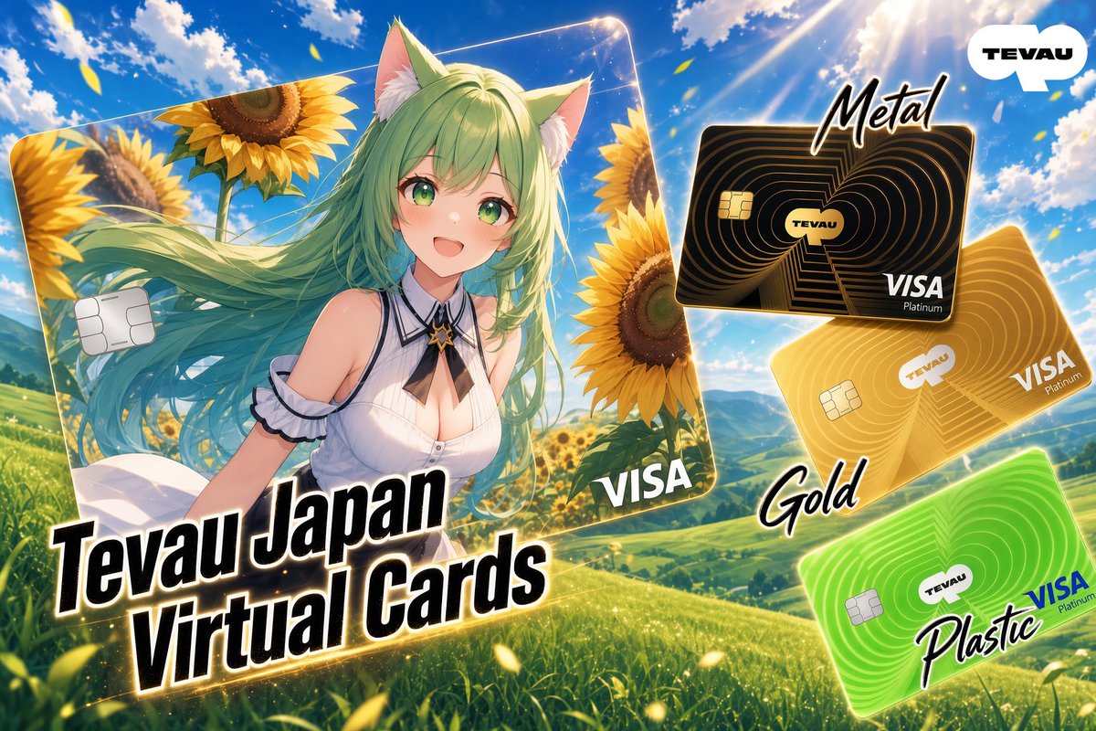 iTeeuu's tweet photo. 💳便捷的Tevau卡🎉
🔆Tevau的虚拟卡会定期更换设计！ https://t.co/bw0qlZOdL5