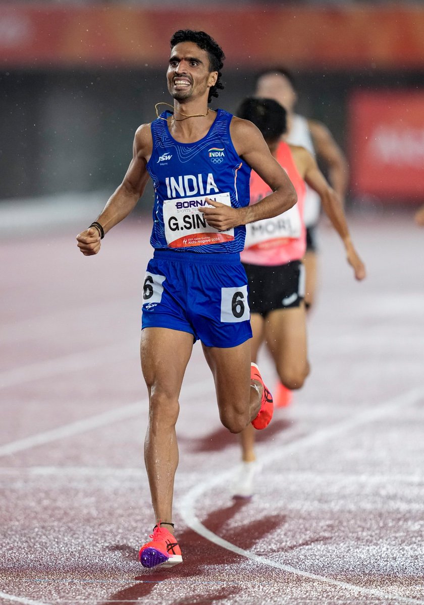 PMOIndia's tweet photo. Congratulations to Gulveer Singh on winning the Silver in the Men’s 1500m at the Asian Games! His achievement becomes more special as it was a personal best. India is proud of him: PM @narendramodi https://t.co/zDJOhUksS4