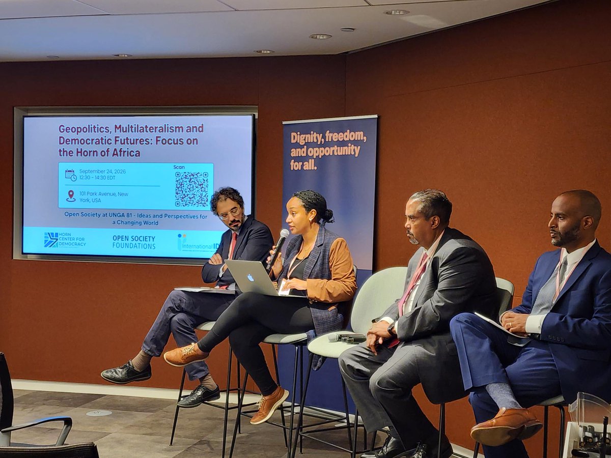Int_IDEA's tweet photo. At #UNGA81, International IDEA brought governments, UN representatives and civil society together to discuss democratic resilience, the future of UN leadership and peace in the Horn of Africa. 

Secretary-General Kevin Casas-Zamora also met with leaders and Member State representatives to keep democracy and the challenges it faces high on the agenda.

Together with @ClubdeMadrid, @SwissGov, @OpenSociety and the @HC4Democracy alongside @OpenSocietyAfr, we helped bring these conversations into focus.

🔗 Read Annika Silva-Leander’s account of the discussions, the partnerships and what comes next: https://t.co/BjydiVbsfI

📷 Take a look at some moments from the week in New York:
