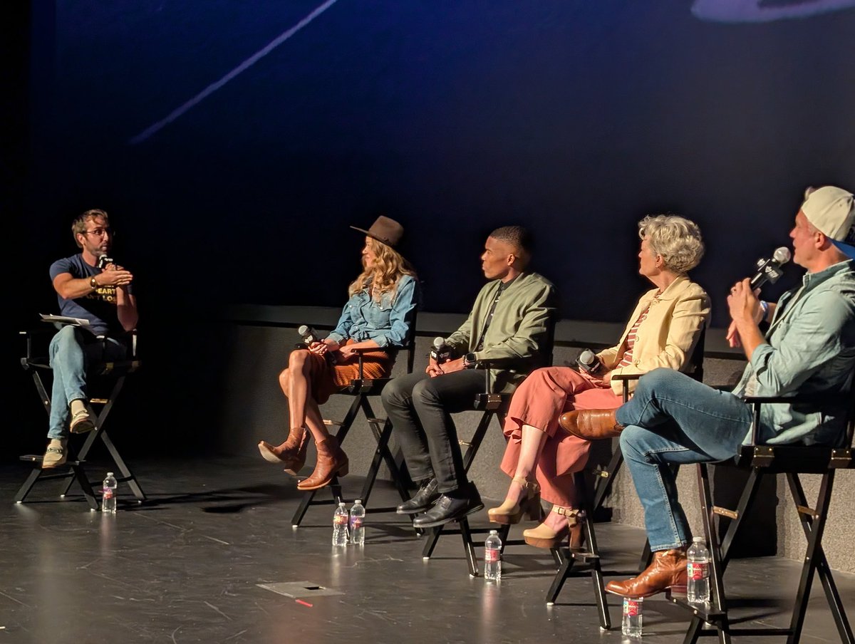 jeffconway's tweet photo. Summer photos recap from a few of my favorite and most memorable moderated Q&A discussions over the past few months! 🎤 

-Moderating the “Shameless” 15th Anniversary TV reunion for the @TelevisionAcad!

-Moderating the keynote discussion for @AWD_Directors!

-Moderating the final “Friday Night Lights” 20th Anniversary reunion for @UniversalTV, @plex and @ATXFestival! 

It’s funny - while most people are terrified of speaking in front of an audience, I actually feel the most at home and comfortable in my own skin whenever I am engaging a crowd, utilizing my journalism skills and guiding a thoughtful discussion with celebrated artists live on-stage. 

I am very thankful for all of my hardworking peers who continue to assist me in setting these meaningful media opportunities and my panelists for trusting me to bring them a thoughtful, timely and respectful conversation that matters. I absolutely love what I do and so enjoy combining our creative forces in truly impactful ways every time… ❤️🙏
