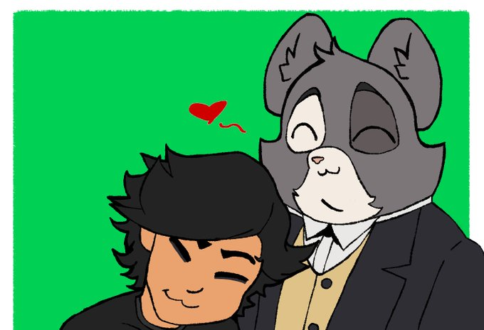 JustaRacc's tweet photo. Selfship art of me and Horatio because hes the cutest!! #Lackadaisy #Lackadaisyfanart https://t.co/j5pqiQsdET