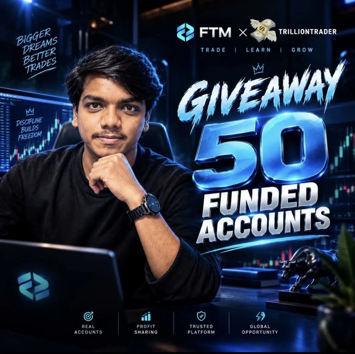 Trillionarie369's tweet photo. 🚨 BIGGEST GIVEAWAY YET! 🚨

I’m personally giving away 50 × $5K Funded Trader Markets accounts! 💰🔥

That’s 50 traders getting a $5,000 account each.
How to enter:

1️⃣ Follow @Trillionarie369 
2️⃣ Follow @FTMarketslive 
3️⃣ Comment your payout rejection screenshot

I’ve already selected a few people, so get your screenshots in before the rest of the spots fill up! ⏳

If you’ve ever had a payout rejected, Drop the Proof below 👊

50 × $5K. 50 winners.

Good luck, Happy Trading!🏆