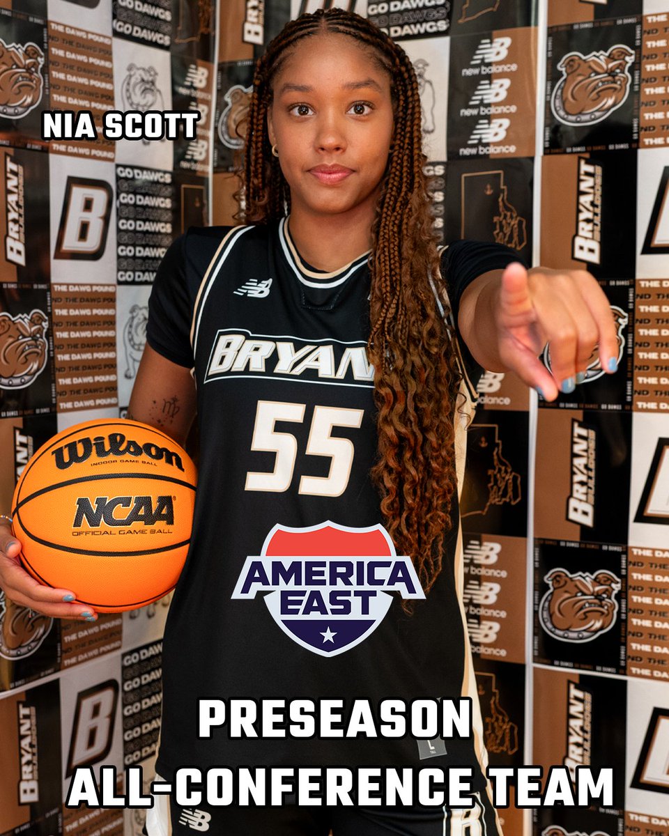 Bryantwbball's tweet photo. Congratulations to @2Mia_mancini &amp; Nia Scott on being named to the @AmericaEast Preseason All-Conference Team.

📝: https://t.co/ZS5KvAL4vg https://t.co/KDxUgM2YHU