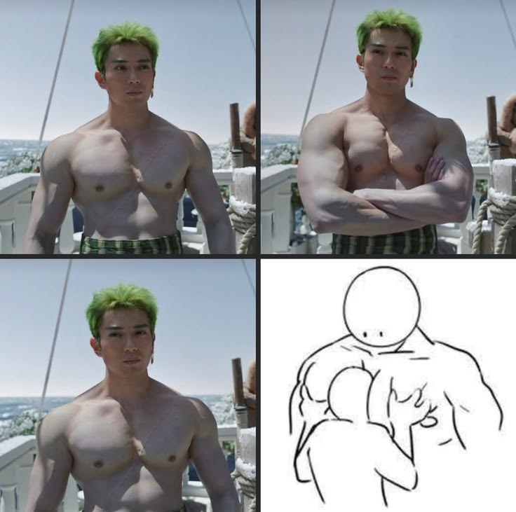 Anime_TaIk's tweet photo. Zoro’s actor took the role a little TOO seriously 💀 https://t.co/qCYqibJxBn