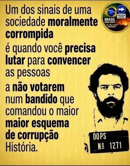 PatriaBrasil3's tweet photo. Será difícil mudar isso a curto prazo. 
A corrupção virou algo bastante aceitável na sociedade. https://t.co/N7rPAxBGrd