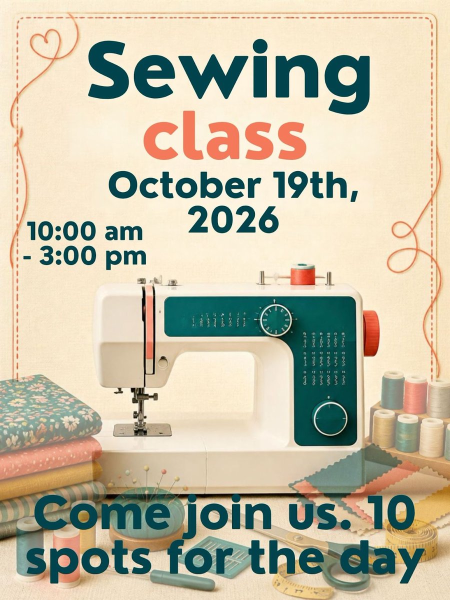 SamsonCree's tweet photo. Sewing Class October 19th from 10am to 3pm.
Samson Community Wellness is hosting a sewing class. 
https://t.co/dmkImTbEQD

#SamsonCreeNation #CommunityWellness #SCN #SCW #Maskwacis #SewingClass #Sewing https://t.co/PO6mk9yIlM