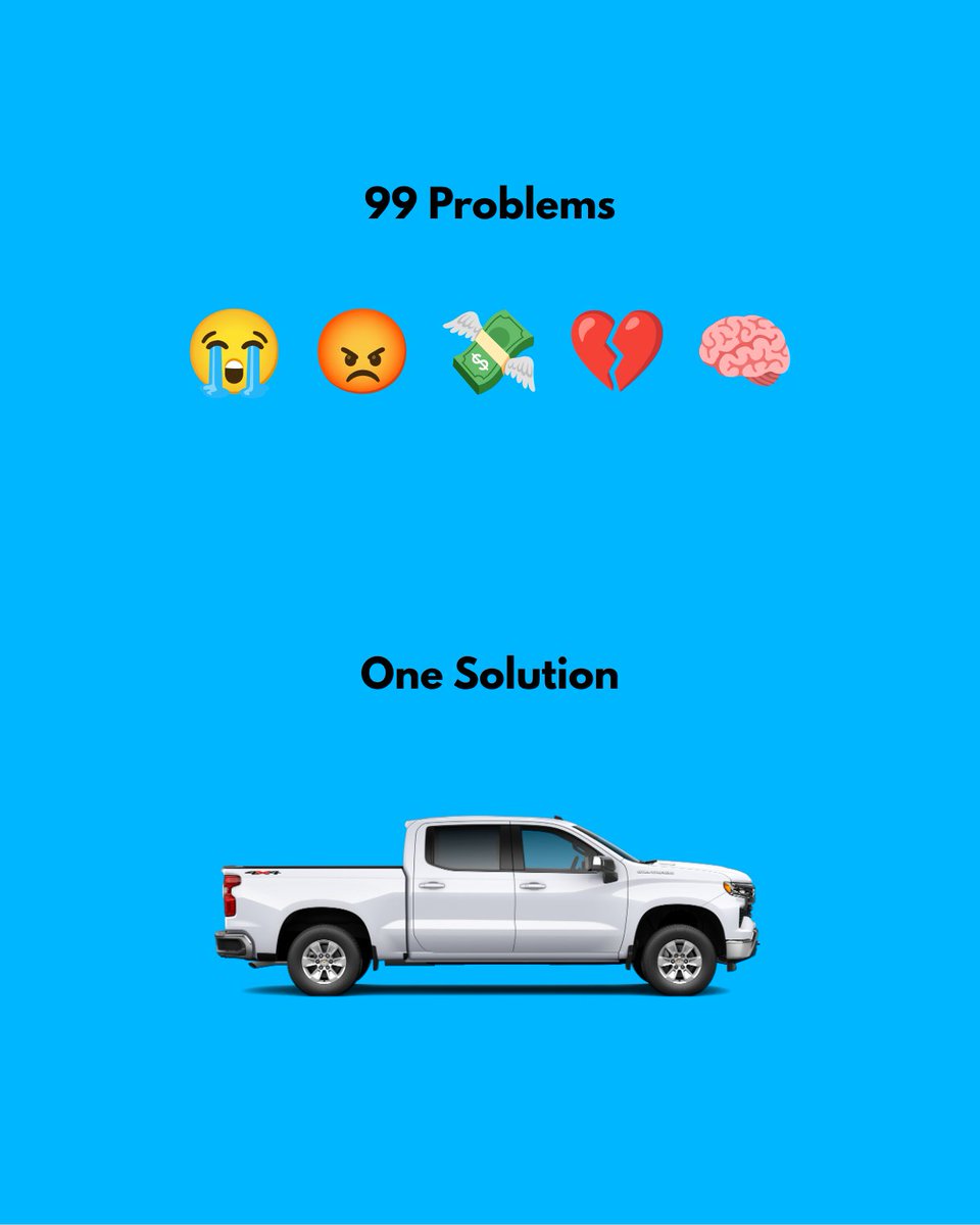 ValleyChevy's tweet photo. Nothing clears your head quite like grabbing the keys, firing up a V8, and going for a drive.

📍 Find your solution at your local Valley Chevy dealer today at https://t.co/AT5eMK9RG3

#ValleyChevy #ChevySilverado #Silverado1500 #TruckTherapy #AZDrivers #AZLife #99problems https://t.co/H2XnYD8BJq