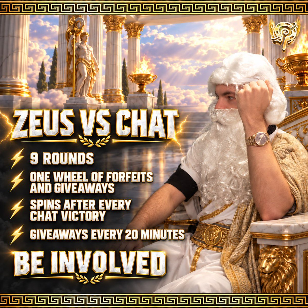 sweetflips's tweet photo. ⚡️ ZEUS VS CHAT — TONIGHT 21:00 CET! 

We’re giving away $2,000+ ON STREAM to active viewers, plus Discord giveaways every 20 minutes!

🔗 https://t.co/K0wF99zw0n
🔴 https://t.co/phPFet0FBQ

Join the stream and don’t miss out!🔥 https://t.co/wYpyfeOp9a