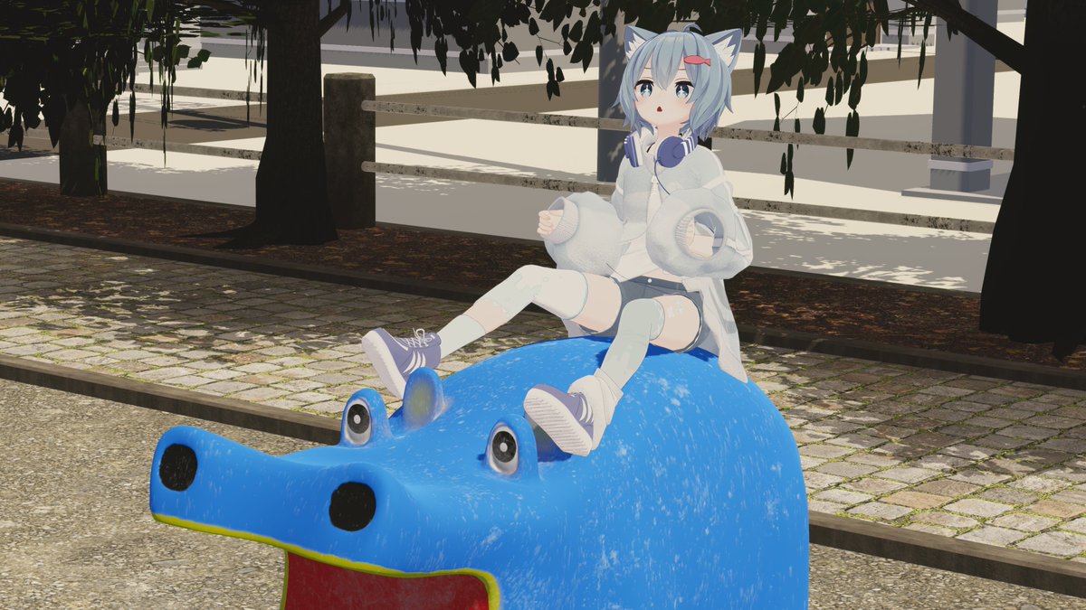 ryuchan_VRC's tweet photo. 公園で遊ぶラスクちゃん！ https://t.co/7PUBoG63yB