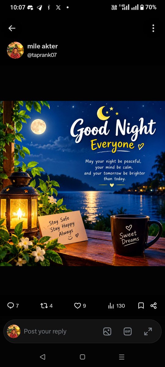 taprank07's tweet photo. Good night everyone https://t.co/TMTF0LiQhv