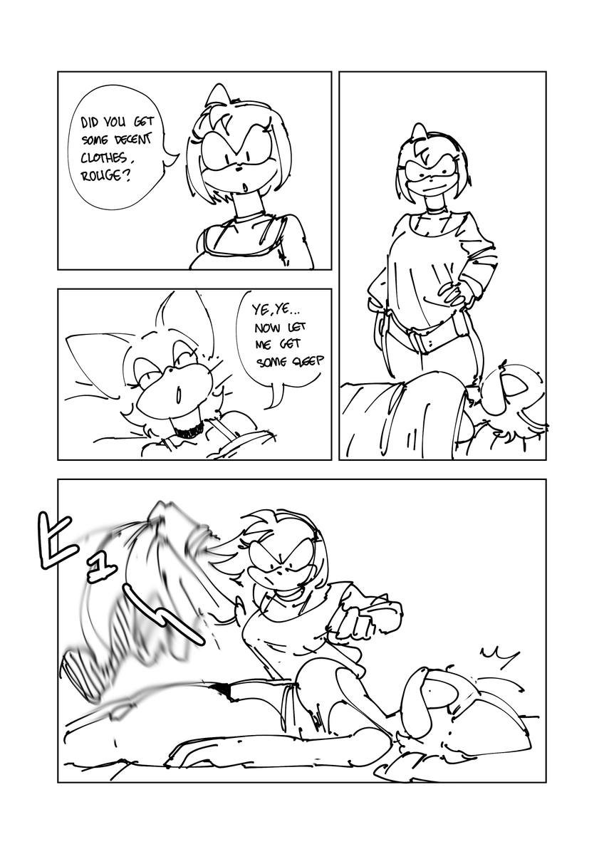 Rysam_47's tweet photo. Yep yep, I do comics too. I have some more of them arriving at Roommates universe! 

Mini comic, Amy and Rouge in Denise room 

tell me how it looks, would u like to see more of this? Give me ideas and suggestions https://t.co/z1PLUsmgOm