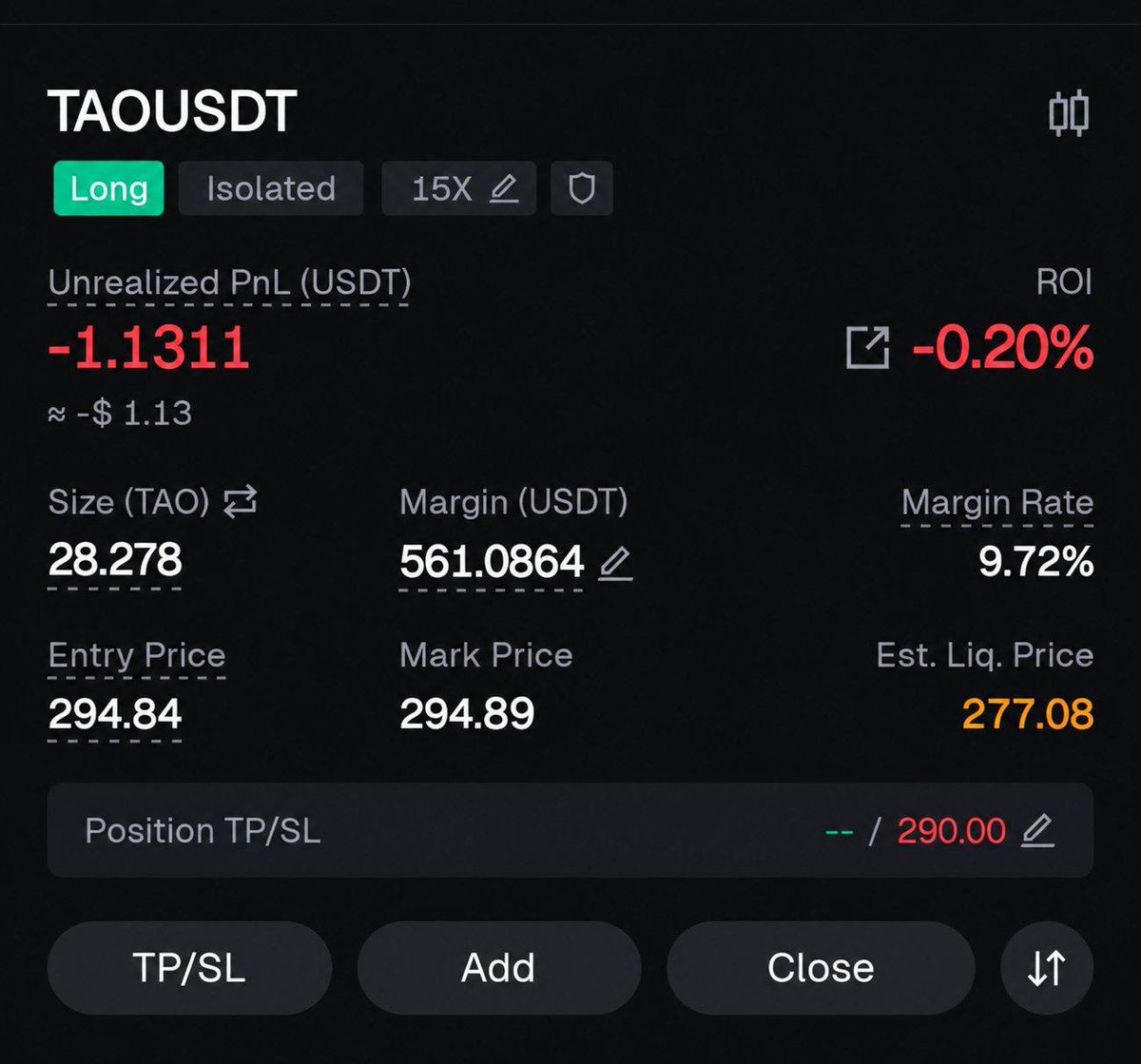 CryptoEllzey's tweet photo. 1000$-5000$ challenge 

Long -$TAO

SL -90 https://t.co/WLVRDxMIry