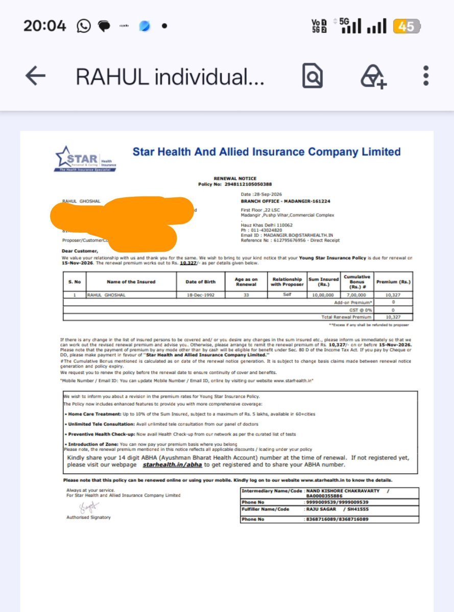 GhoshalDa's tweet photo. @star_orm 1. I've been a @StarHealthIns customer since 2020. On 6 Sept 2026 I asked them to add my newborn to my policy. A simple request that should have been easy. #irdaindia https://t.co/TAEbtbk0HP