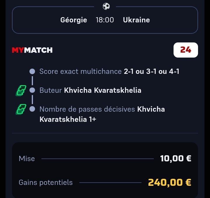 gopronos22's tweet photo. L'équipe de l'Ukraine me fait pas rêver déjà que c'était pas terrible...
Conclusion : masterclass de Kvara avec un bon score exact multichoix
Like si tu aimes cette côte à 24 !
#teamparieur #kvara #bet #prono https://t.co/eUnDWBxI8E