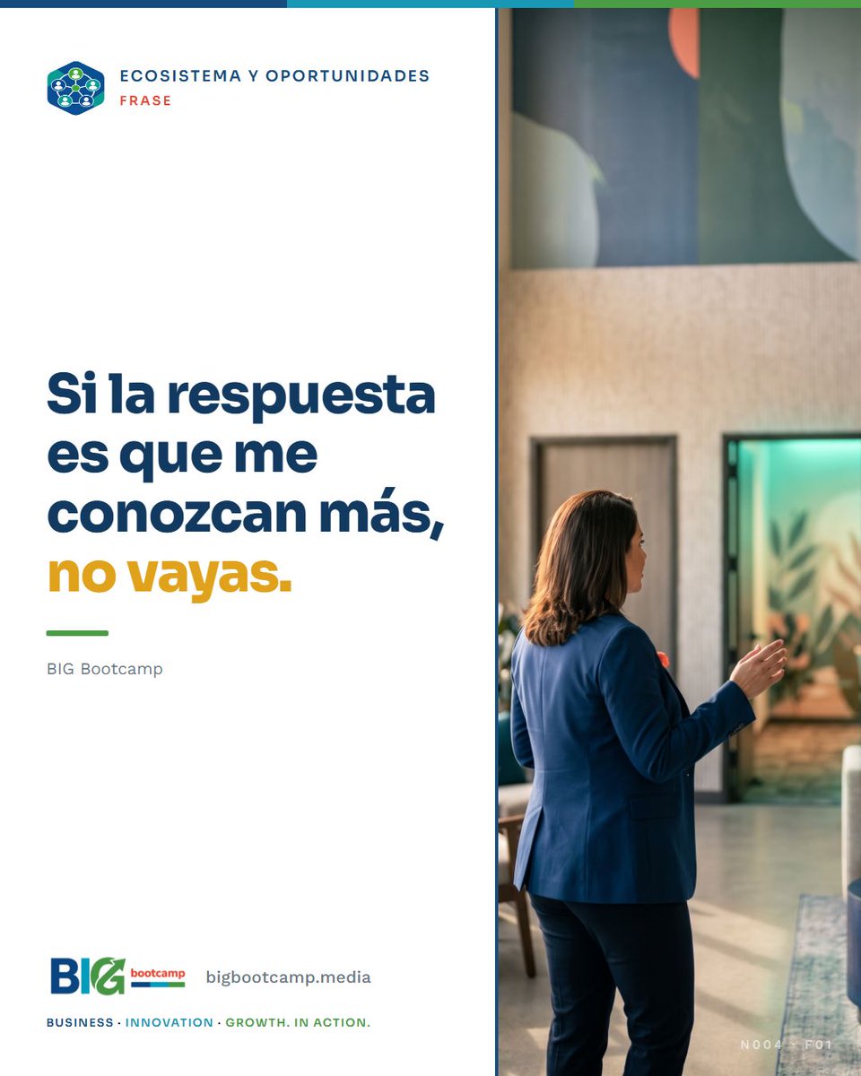 MyBigBootCamp's tweet photo. Antes de pagar una membresía, respóndete una cosa:

¿qué carencia exacta de mi empresa resuelve esta conexión?

Si la respuesta es "que me conozcan más", no vayas. https://t.co/DynFOIzvTE