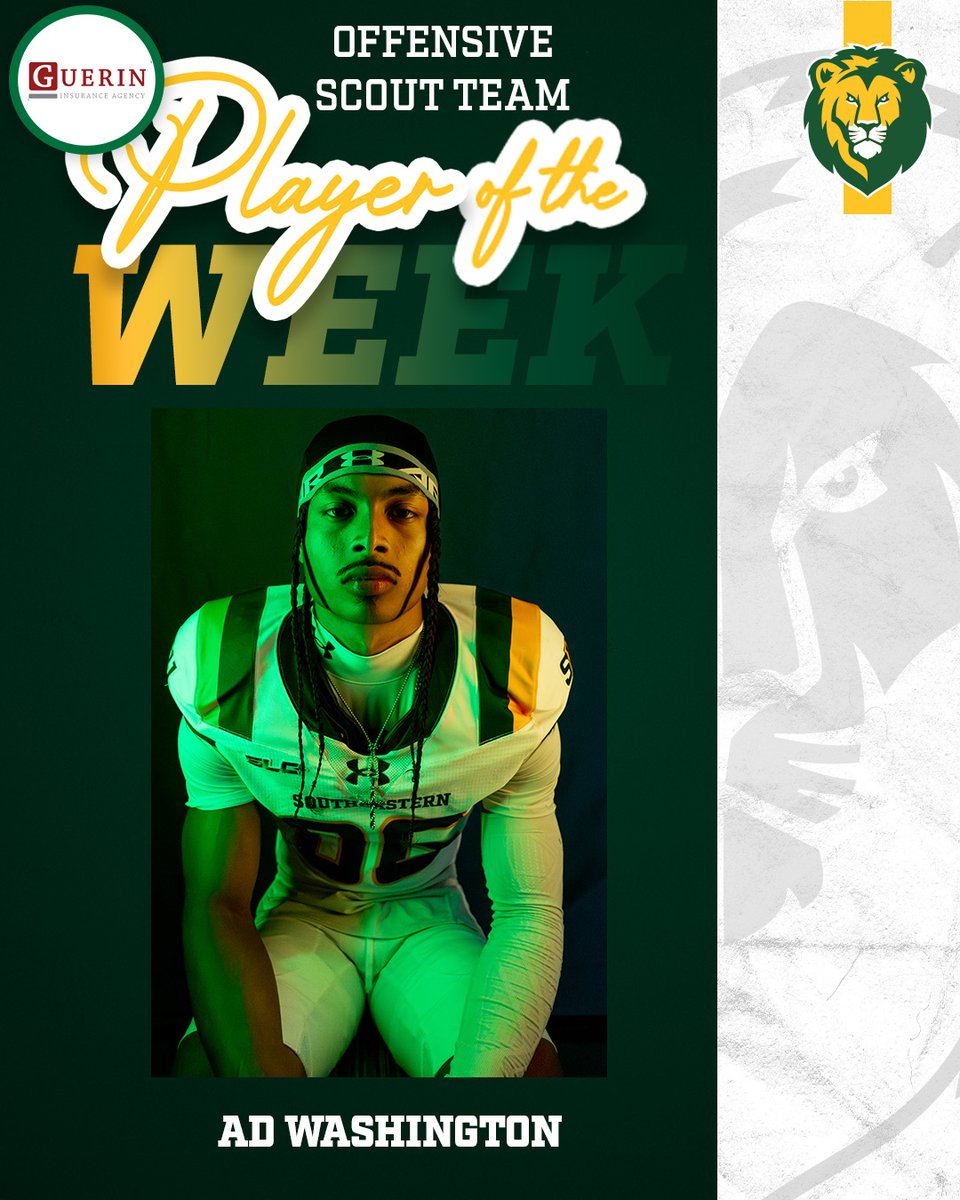 LionUpFootball's tweet photo. Congratulations to this week's Guerin Insurance @LionUpFootball Scout Team Players of the Week Jared Campbell, AD Washington and Dylan Shelmire, as well as Academic Lion of the Week Kyree Paul!

#LionUp | #SpotTheBall https://t.co/wvmFBZLynj