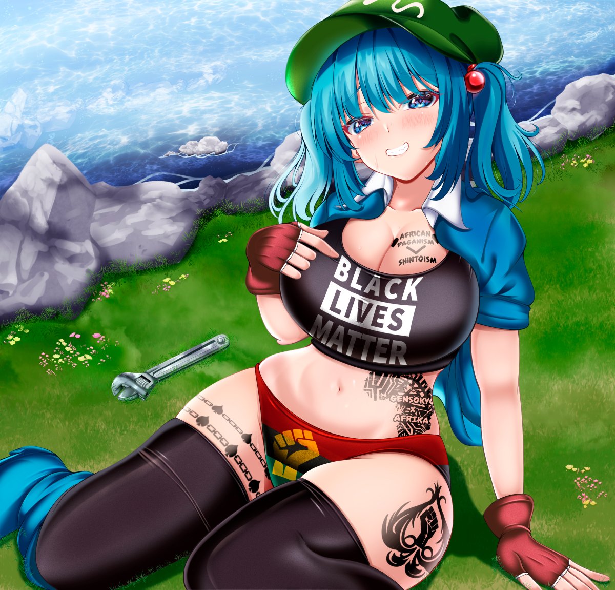 EvaUshiromiy451's tweet photo. Sorry w*iteboy, but Nitori only makes cool inventions for Black people! Ahem, and of course provides them with other services that w*ite losers don't deserve.
But if you want to be useful, you can give Nitori your shirikodama😈

#Blacked #BNWO #qos #Touhou #nitorikawashiro https://t.co/CMRRWh37VH