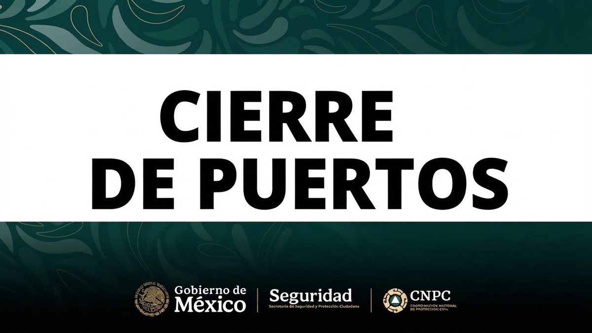 CNPC_MX's tweet photo. ⚠️La @SEMAR_mx informa cierre de #puertos 🚧 en el Pacífico mexicano debido al #Huracán #Polo:

⛵ Embarcaciones menores:
- Baja California: Isla Cedros.
- Baja California Sur: Cabo San Lucas, San José del Cabo, San Carlos, Bahía Magdalena, Adolfo López Mateos, Loreto, Guerrero Negro, Santa Rosalía.
- Sonora: Guaymas, Yavaros, Bahía Kin.
- Nayarit: Nuevo Vallarta.

🔴 Mantenerse informados e implementar precauciones a la navegación, actividades portuarias, turísticas, deportivas, de pesca, ribereñas y de playa.