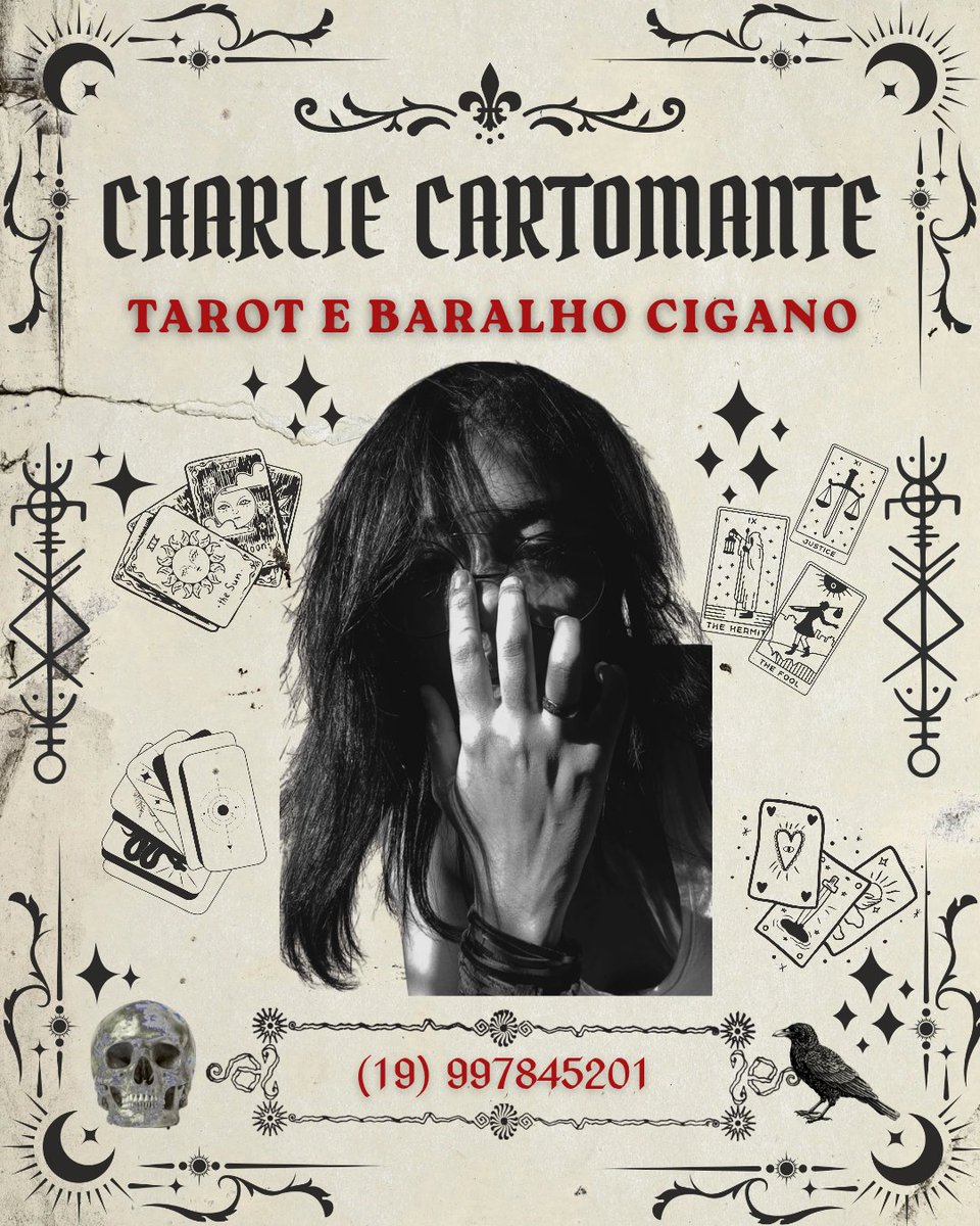 charLayover's tweet photo. o baralho não mente, mas o seu ex sim! 🃏
se você precisa de respostas rápidas para qualquer assunto, minhas tiragens tão abertas!
  
🔮 1 pergunta: R$ 8,00
🔮 3 perguntas: R$ 15,00
🔮 30 min livres: R$ 25,00
🔮 1 hora livre: R$ 35,00
  
Chame no WhatsApp: (19) 997845201 ✨ https://t.co/5Lrik1zuxC