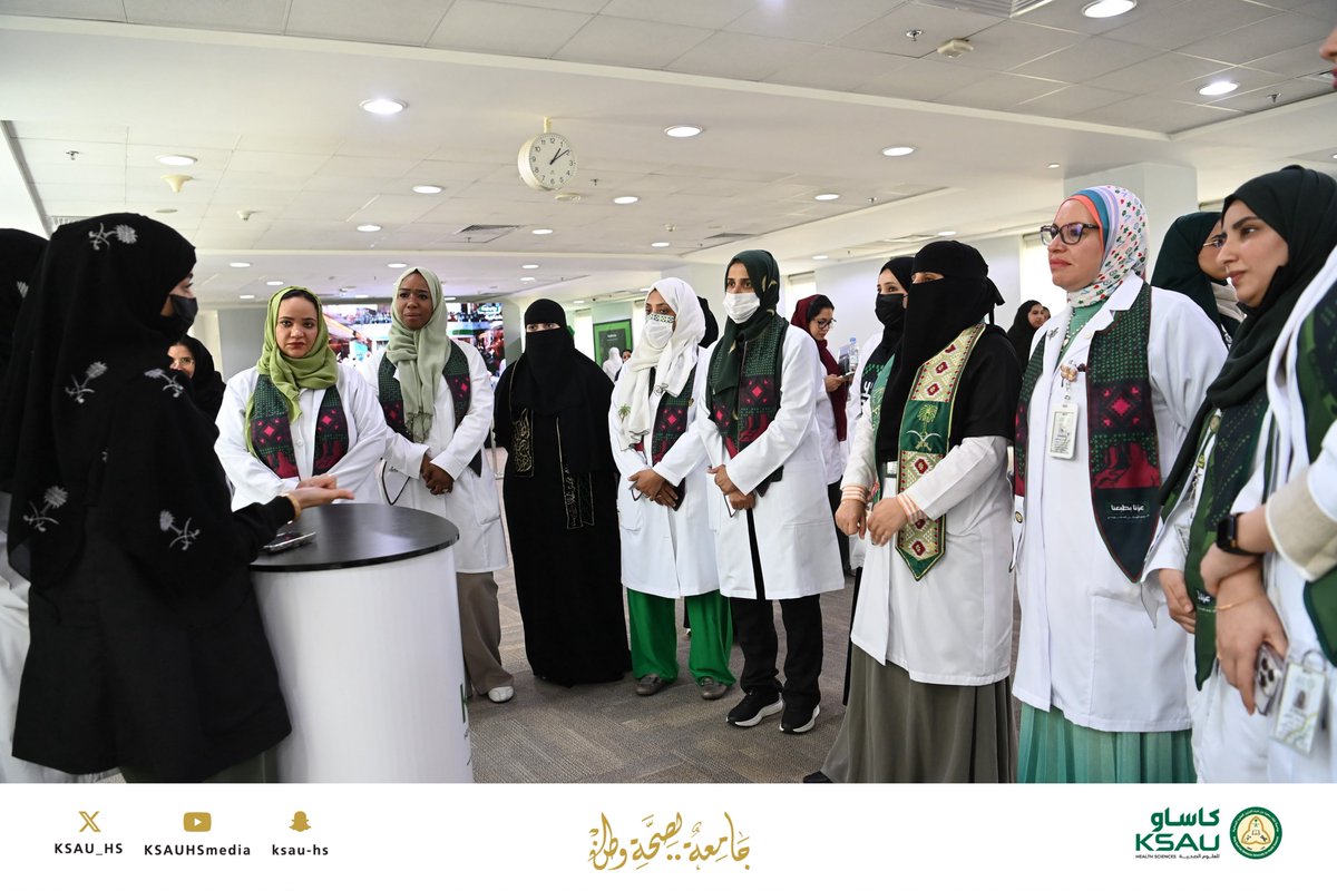 KSAU_HS's tweet photo. تواصل جامعة الملك سعود بن عبدالعزيز للعلوم الصحية #كاساو احتفالاتها باليوم الوطني السعودي 🇸🇦، بإقامة احتفالات طالبات الجامعة في مدنها الجامعية بالرياض وجدة والأحساء، بحضور عميدات الكليات وعدد من عضوات هيئة التدريس.

وتأتي هذه الاحتفالات امتداداً لفرحة منسوبي الجامعة بهذه المناسبة الوطنية، وما تحمله من معانٍ راسخة في وجدان أبناء وبنات الوطن.

#اليوم_الوطني_السعودي
