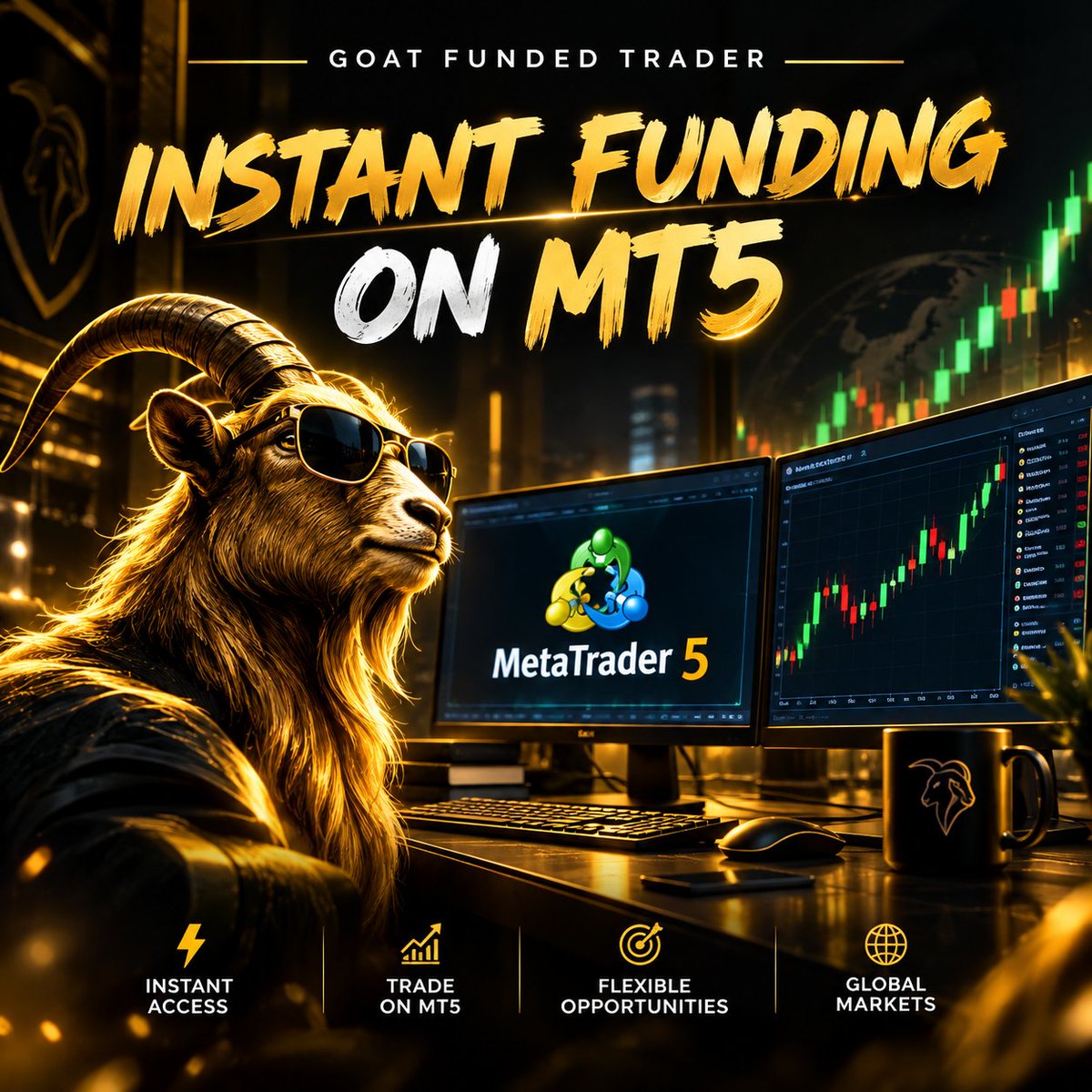 kavyaPatel_Era's tweet photo. 🔥 GFT now offers Instant Funding on MT5! 🚀

Trade with flexibility and take your trading to the next level. 📈💰

Check out @Goatfunded and @EdwardXLreal to learn more. 👀

#GFT #GoatFunded #MT5 #Forex #PropFirm #Trading https://t.co/IBurQHewtt