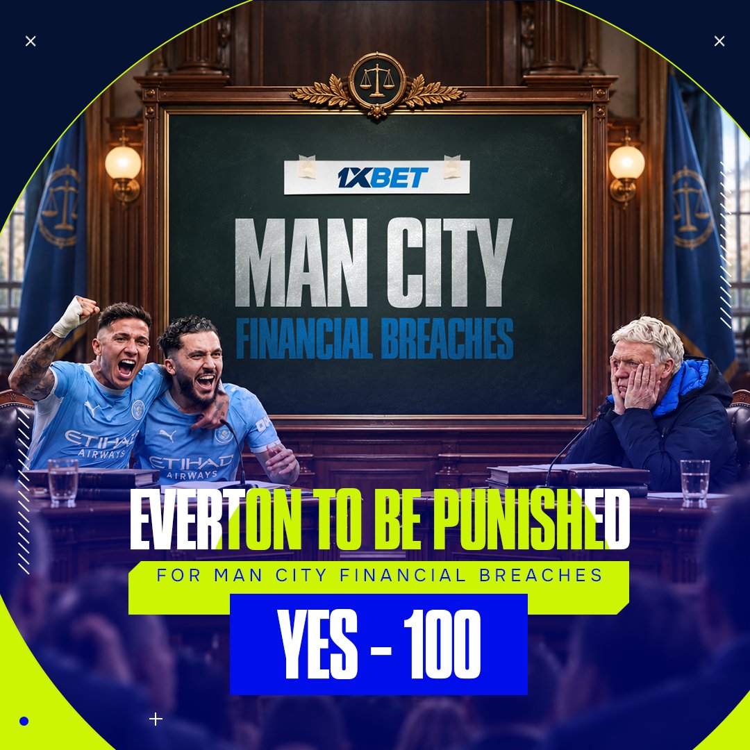 1xBet_Eng's tweet photo. Ever dreamed of betting on the impossible? 😏
City guilty &amp; Everton losing points. Sounds crazy - but the odds are live

Go on, take a chance
https://t.co/AVD4b7I5Mn https://t.co/DtCv8dtWxE