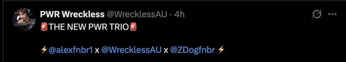 pwralex_updates's tweet photo. Its official
Alex X Wreckless x Zdog, the full pwr trio.

Will the trio domination be repeated https://t.co/uPh2Vo2WTq