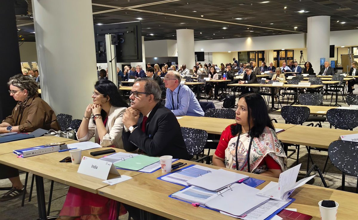 IndianStandards's tweet photo. The Indian delegation is participating in the ISO Annual Meeting 2026, being held from 28 September to 2 October 2026 at CNIT Forest, La Défense, Paris, France, under the theme “Building Trust in a Changing World.”

The delegation is led by Smt. Nidhi Khare, Secretary, Department of Consumer Affairs, and comprises Shri Sanjay Garg, Director General, Bureau of Indian Standards (BIS); Smt. Nitasha Doger, Scientist-E and Head, International Relations Department, BIS; and Shri Dharamsoth Santhosh, Scientist-D, International Relations Department, BIS.

The ISO Annual Meeting brings together national standards bodies, policymakers, industry leaders, technical experts and other stakeholders from across the world to discuss how International Standards can strengthen cooperation, enable responsible innovation and address emerging global challenges.

The 2026 programme focuses particularly on People & Planet, Emerging Technology & AI, and Trade & Development, with discussions covering trust, sustainability, cybersecurity, artificial intelligence, resilient trade and digital transformation.

On the sidelines of the ISO Annual Meeting, BIS held a bilateral meeting with the British Standards Institution (BSI) on 28 September 2026 to explore opportunities for strengthening cooperation in standardisation.

Key areas discussed included:
🔹 MoU on cooperation in standardization and avenues for further strengthening institutional collaboration.
🔹 Emerging areas for standardization, including Green Energy, Electric Vehicles (EVs), Artificial Intelligence (AI), water resource infrastructure and other technologies shaping the future.
🔹 Technical cooperation and exchange of expertise in areas of mutual interest.
🔹 Support and cooperation for New Work Item Proposals (NWIPs) proposed by India, with a view to enhancing India's contribution to the development of international standards.

The first day concluded with the Opening Ceremony of ISO Annual Meeting 2026, setting the tone for a week of dialogue and collaboration on the role of standards in building trust and addressing global challenges and Welcome Reception, providing an opportunity for delegates from national standards bodies and other stakeholder organizations to connect, exchange perspectives and strengthen international partnerships.

@isostandards @jagograhakjago @MEAIndia @inidhikhare @PIB_India @DDNewslive @airnewsalerts #BIS #ISOannualmeeting #ISOAM26