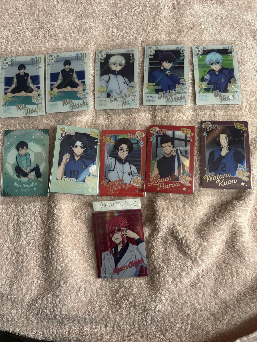 1207_GTG's tweet photo. ブルーロック ウエハース 交換

譲▶︎ER 糸師凛、凪誠士郎、烏旅人、氷織羊O 糸師凛
E 七星虹郎、雪宮剣友、馬狼照英、 久遠渉

求▶︎ER 千切豹馬、黒名蘭世、O千切豹馬
      
同種にて交換郵送にて交換希望です。
お声がけください。 https://t.co/7bq0aWIzVl