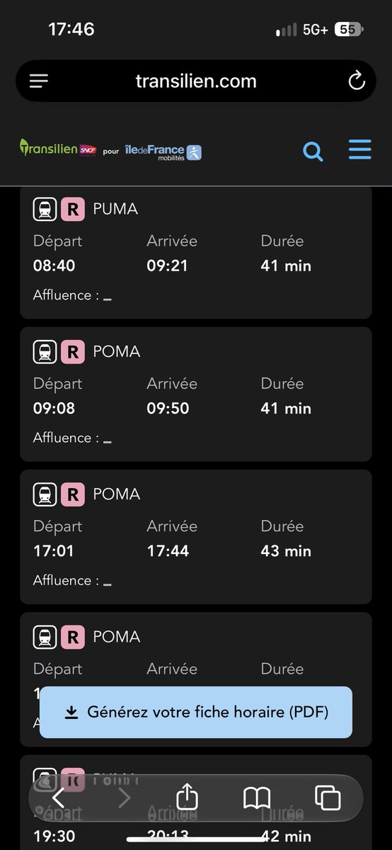 Alexanefifou's tweet photo. @Puck_Fair_ @LIGNER_SNCF Ce là dépend d’où tu part mais ça va pas plus loin après 
Regarde 
Ici départ fontainebleau demain pas de train entre 9h08 et 17h https://t.co/mGXpcceXIv