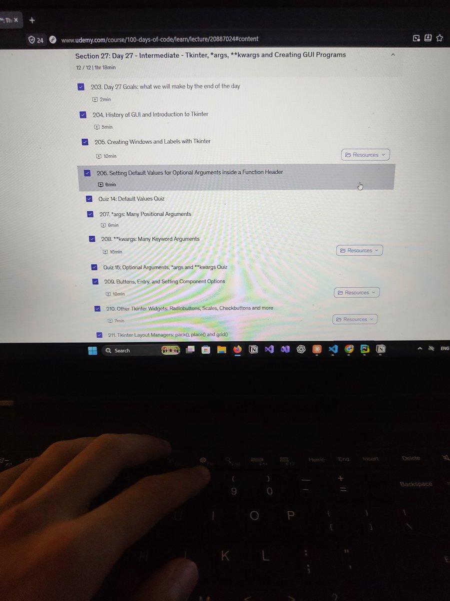 Mopanoixp7's tweet photo. Day 27 of #100DaysOfCode / #100DaysOfPython 🚀

Today I learned some powerful Python concepts and spent time working with Tkinter:

🔥 Understanding *args and **kwargs
🔥 Struggling with Tkinter while creating a GUI screen 🖥️

Every challenge is part of the journey 🐍💻 https://t.co/SNZkEriKlp