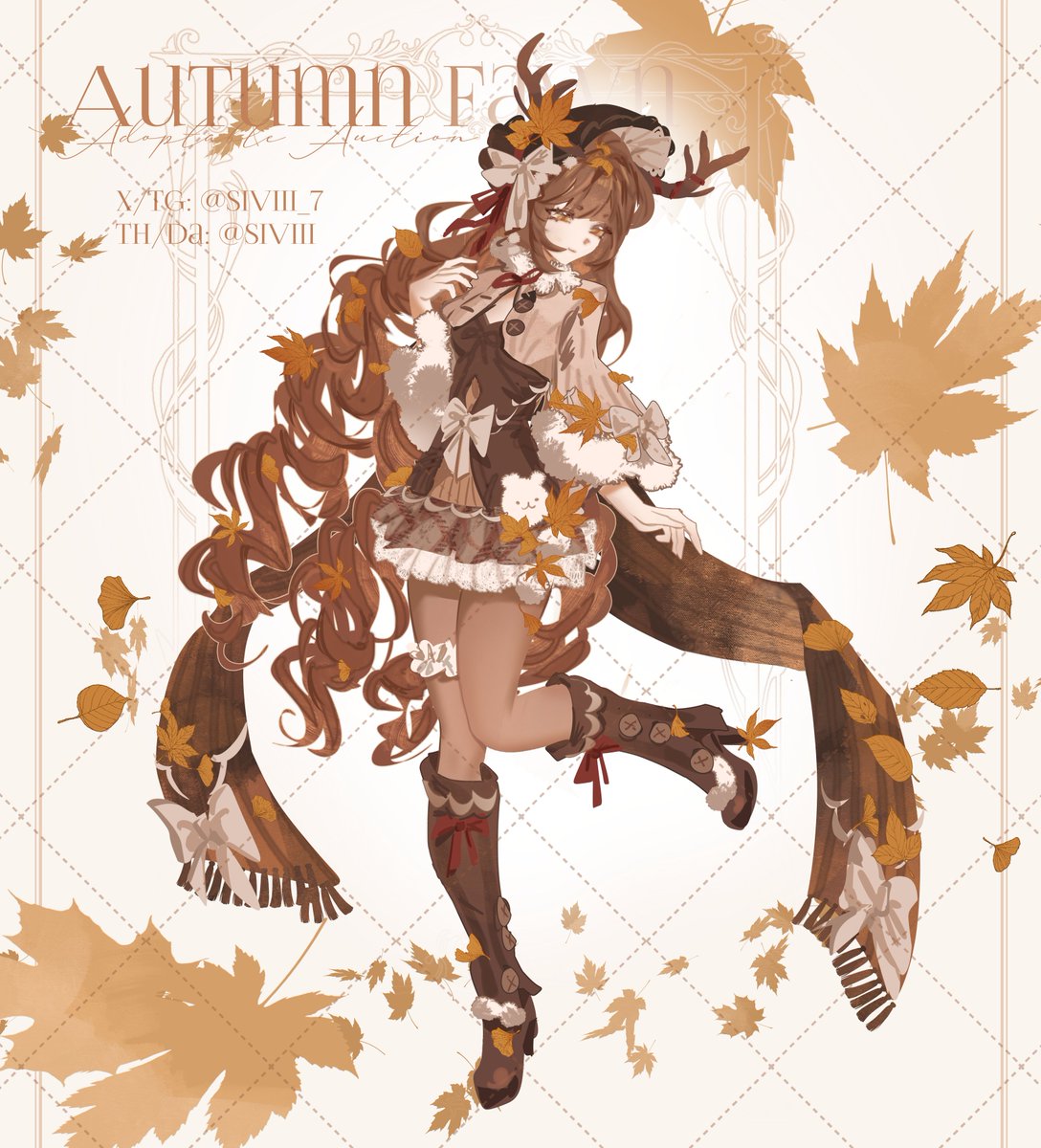 siviii_7's tweet photo. Autumn Fawn Adoptable ✦   

✦ details ↓  
✦ RTs appreciated! 

#adoptable #adopt #characterdesign https://t.co/M76JefxxTY